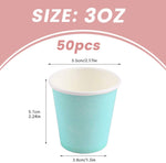 50 Pack 3 oz Paper Coffee Cups Disposable Hot Cups