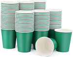 [110 Pack] Paper Cups 8 Oz, Disposable Paper Coffee Cup Green