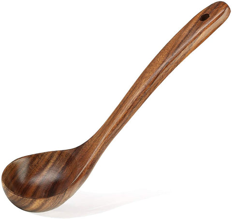 Wooden Spoon for Soup, Soup Tongs for Eating