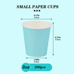 [200 Packs] 3 Oz Paper Cups Disposable Paper Water Cups, Paper Hot Coffee Cups