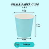 [200 Packs] 3 Oz Paper Cups Disposable Paper Water Cups, Paper Hot Coffee Cups