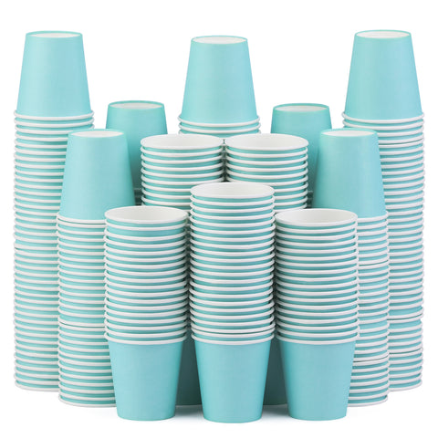 [350 Packs] 3 Oz Paper Cups Disposable Paper Water Cups, Paper Hot Coffee Cups Blue