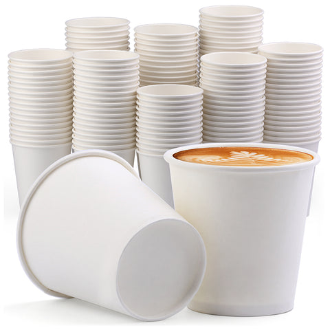 [150 Packs] 12 Oz Paper Cups Disposable Paper Water Cups, Paper Hot Coffee White