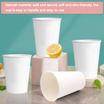 [100 Packs] 12 Oz Paper Cups Disposable Paper Water Cups, Paper Hot Coffee Cups White