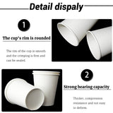 [100 Packs] 12 Oz Paper Cups Disposable Paper Water Cups, Paper Hot Coffee Cups White