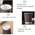 12 Oz Disposable Ripple Wall Brown Hot Coffee Paper Cups with Lids Brown