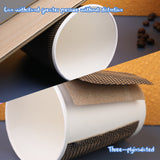 12 Oz Disposable Ripple Wall Brown Hot Coffee Paper Cups with Lids Brown