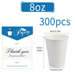 [300 Packs] 8 Oz Paper Cups Disposable Paper Water Cups, Paper Hot Coffee Cups