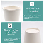 [150 Packs] 8 Oz Paper Cups Disposable Paper Water Cups, Paper Hot Coffee Cups White