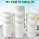 [100 Packs] 8 Oz Paper Cups Disposable Paper Water Cups, Paper Hot Coffee Cups