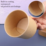 8OZ&12OZ Paper Soup Containers with Vented Lid, Paper Food Cups for Hot/Cold Food (25 + 25 pcs)