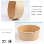 1100ML Paper Salad Containers No Lids , Paper Soup Containers , Paper Food Cups for Hot/Cold Food [70Pcs]