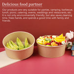 1100ML Paper Salad Containers No Lids , Paper Soup Containers , Paper Food Cups for Hot/Cold Food [70Pcs]