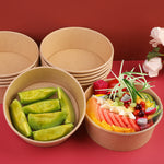 [90Pcs] 750ML Paper Salad Containers No Lids , Paper Soup Containers, Paper Food Cups for Hot/Cold Food