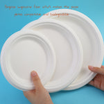 Disposable Sugarcane Paper Plates 7Inch/9Inch/10Inch [120-Pack 40 *3]