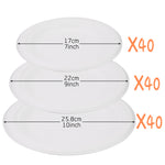 Disposable Sugarcane Paper Plates 7Inch/9Inch/10Inch [120-Pack 40 *3]