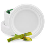 7Inch/9Inch Disposable Sugarcane Paper Plates Alternative Compostable Paper Plates