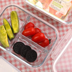 35.17Oz Glass Containers with Lids Airtight Lunch Containers (3 Compartment 1040ML + 1040 ML No Compartment)