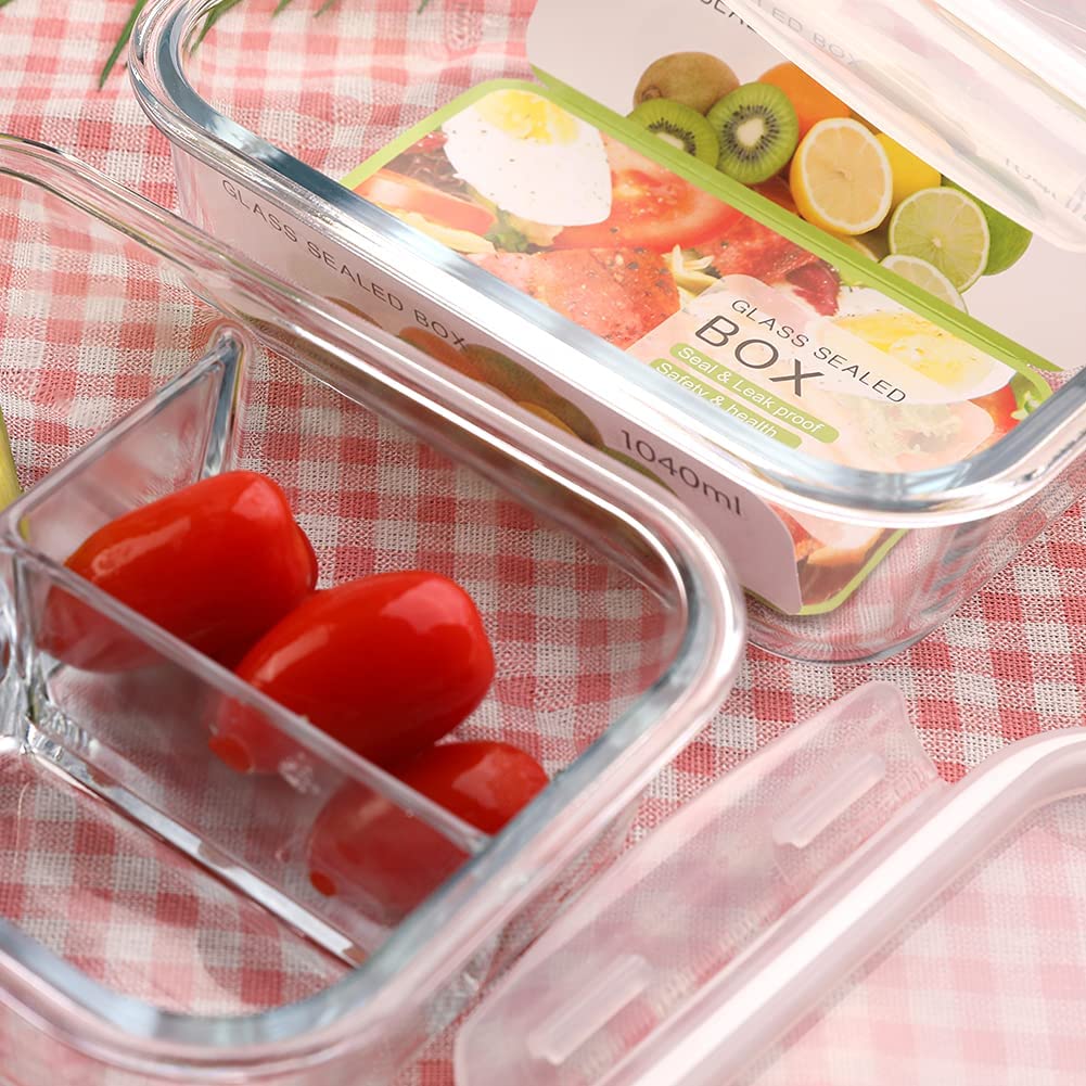 35.17Oz Glass Containers with Lids Airtight Lunch Containers (3