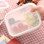 35.17Oz Glass Containers with Lids Airtight Lunch Containers (3 Compartment 1040ML + 1040 ML No Compartment)