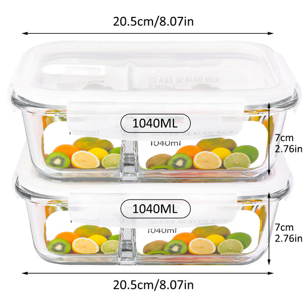 3 IN 1 FOOD STORAGE AND MEAL PREP CONTAINERS / 2PK #7-99076 – Jessar