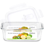 35.17Oz Glass Containers with Lids Airtight Lunch Containers 1040ML