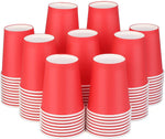 [110 Pack] Paper Cups 8 Oz, Disposable Paper Coffee Cup Red