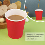 [110 Pack] Paper Cups 8 Oz, Disposable Paper Coffee Cup Red