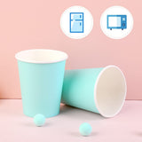 [50 Pack] Paper Cups 8 Oz, Disposable Paper Coffee Cup (Light Blue) colorful paper cups (sky-blue)